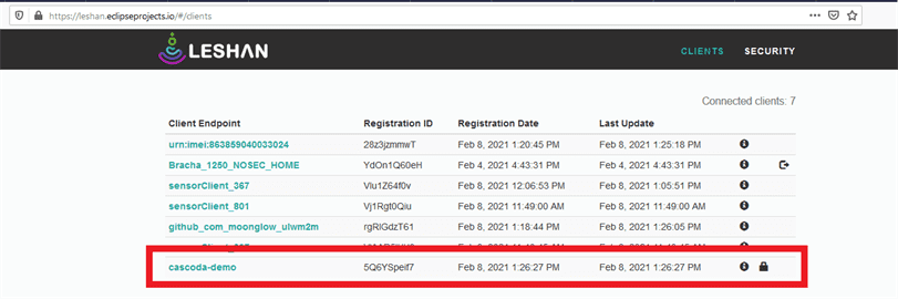 Leshan Client List